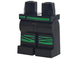 LEGO® los onderdeel Benen met Motief Zwart 970c00pb0691