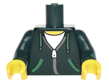 Plaatje in Gallery viewer laden, LEGO® los onderdeel Lijf met Motief Donkergroen 973pb2789c01
