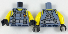 Plaatje in Gallery viewer laden, LEGO® los onderdeel Lijf met Motief Zandblauw 973pb2847c01