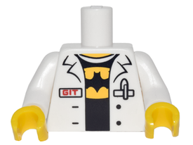 LEGO® los onderdeel Lijf met Motief Wit 973pb2800c01