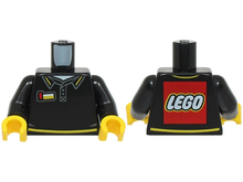 Plaatje in Gallery viewer laden, LEGO® los onderdeel Lijf met Motief Zwart 973pb2850c01
