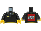 LEGO® los onderdeel Lijf met Motief Zwart 973pb2850c01