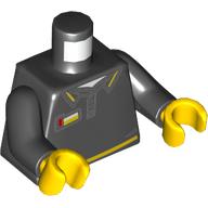 Plaatje in Gallery viewer laden, LEGO® los onderdeel Lijf met Motief Zwart 973pb2850c01