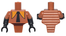 LEGO® onderdeel Lijf met Motief Donker Oranje 98127pb01c01