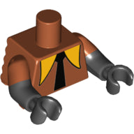 Plaatje in Gallery viewer laden, LEGO® onderdeel Lijf met Motief Donker Oranje 98127pb01c01