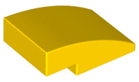 Plaatje in Gallery viewer laden, LEGO® los onderdeel Dakpan Gebogen in kleur Geel 24309