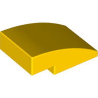Plaatje in Gallery viewer laden, LEGO® los onderdeel Dakpan Gebogen in kleur Geel 24309