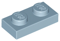 LEGO® los onderdeel Plaat Algemeen in kleur Zandblauw 3023