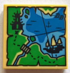 LEGO® los onderdeel Tegel met Motief Geelbruin 3068pb1098