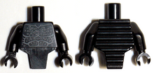 Plaatje in Gallery viewer laden, LEGO® los onderdeel Lijf met Motief Zwart 98127pb03c01