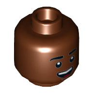 Plaatje in Gallery viewer laden, LEGO® los onderdeel Hoofd Roodachtig Bruin 3626cpb1909
