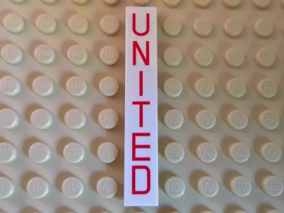 LEGO® los onderdeel Tegel met Motief in kleur Wit 6636pb154
