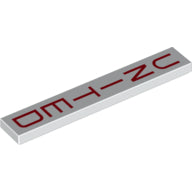 LEGO® los onderdeel Tegel met Motief in kleur Wit 6636pb154