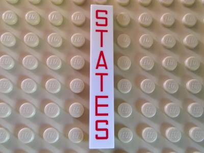 LEGO® los onderdeel Tegel met Motief in kleur Wit 6636pb153