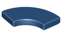 LEGO® los onderdeel Tegel Rond in kleur Donkerblauw 27925
