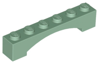 LEGO® los onderdeel Steen Boog in kleur Zandgroen 92950