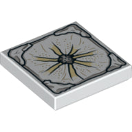 LEGO® los onderdeel Tegel met Motief in kleur Wit 3068pb1097