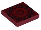 LEGO® los onderdeel Tegel met Motief Donkerrood 3068pb1133