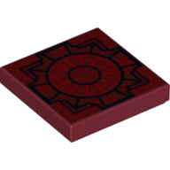 Plaatje in Gallery viewer laden, LEGO® los onderdeel Tegel met Motief Donkerrood 3068pb1133