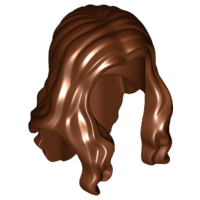 Plaatje in Gallery viewer laden, LEGO® los onderdeel Haar in kleur Roodachtig Bruin 95225