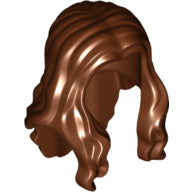 Plaatje in Gallery viewer laden, LEGO® los onderdeel Haar in kleur Roodachtig Bruin 95225