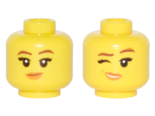 Plaatje in Gallery viewer laden, LEGO® los onderdeel Hoofd in kleur Geel 3626cpb1901