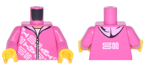 LEGO® los onderdeel Lijf met Motief Donker Roze 973pb2815c01