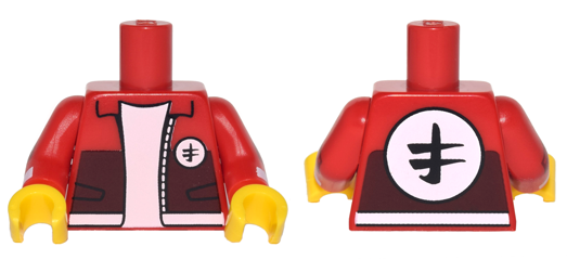 LEGO® los onderdeel Lijf met Motief Rood 973pb2818c01
