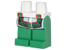 Plaatje in Gallery viewer laden, LEGO® los onderdeel Benen met Motief in kleur Wit 970c06pb06
