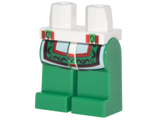 LEGO® los onderdeel Benen met Motief in kleur Wit 970c06pb06