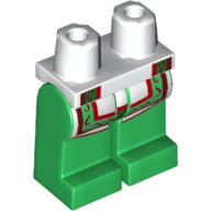 LEGO® los onderdeel Benen met Motief in kleur Wit 970c06pb06