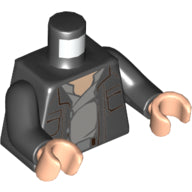 Plaatje in Gallery viewer laden, LEGO® los onderdeel Lijf met Motief Zwart 973pb3121c01
