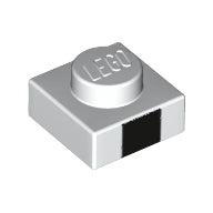Plaatje in Gallery viewer laden, LEGO® los onderdeel Plaat met Motief in kleur Wit 3024pb010