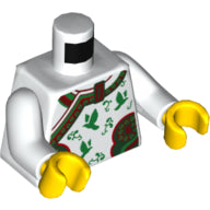 LEGO® los onderdeel Lijf met Motief Wit 973pb2816c01