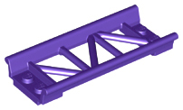 LEGO® los onderdeel Rails in kleur Donkerpaars 26022
