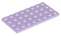 LEGO® los onderdeel Plaat Algemeen in kleur Lavendel 3035