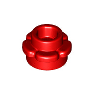 LEGO® los onderdeel Plaat Rond in kleur Rood 24866