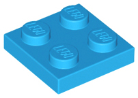 Plaatje in Gallery viewer laden, LEGO® los onderdeel Plaat Algemeen Donker Azuurblauw 3022