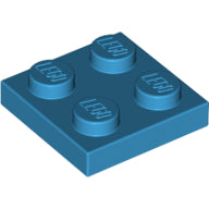 LEGO® los onderdeel Plaat Algemeen Donker Azuurblauw 3022