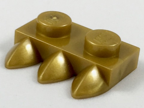 LEGO® los onderdeel Plaat Aangepast Parel Goud 15208