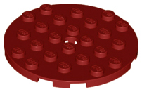 LEGO® los onderdeel Plaat Rond in kleur Donkerrood 11213