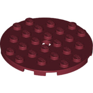 LEGO® los onderdeel Plaat Rond in kleur Donkerrood 11213