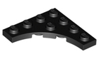 LEGO® los onderdeel Plaat Aangepast in kleur Zwart 35044