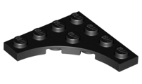 LEGO® los onderdeel Plaat Aangepast in kleur Zwart 35044