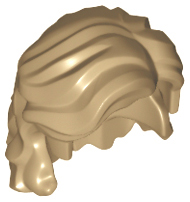 Plaatje in Gallery viewer laden, LEGO® los onderdeel Haar in kleur Donker Geelbruin 35494
