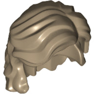 Plaatje in Gallery viewer laden, LEGO® los onderdeel Haar in kleur Donker Geelbruin 35494