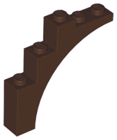 LEGO® los onderdeel Steen Boog in kleur Donker Bruin 2339
