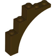 LEGO® los onderdeel Steen Boog in kleur Donker Bruin 2339