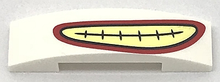 Plaatje in Gallery viewer laden, LEGO® los onderdeel Dakpan Gebogen met Motief Wit 93273pb080
