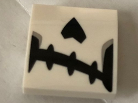 LEGO® los onderdeel Dakpan Gebogen met Motief Wit 15068pb127